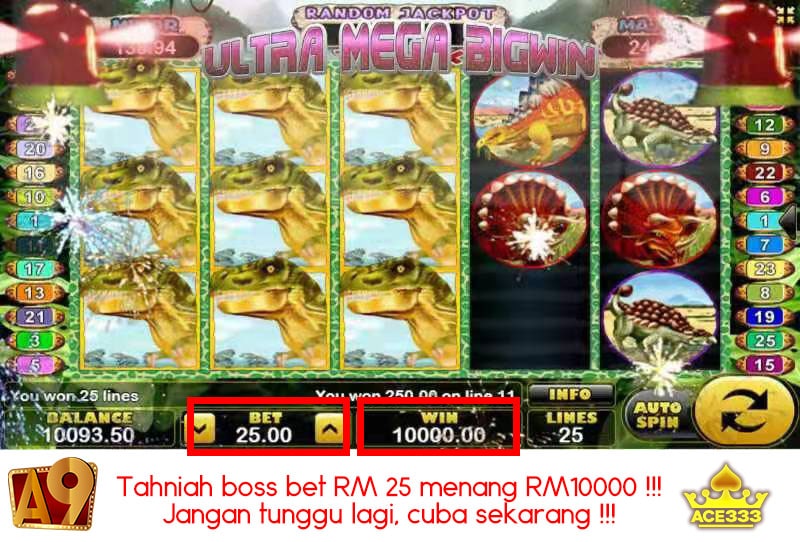 A9today & A9play Casino betting jackpot winner | Menang besar | Win RM10000 with RM25